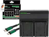 PATONA Premium Dual PD Charger for NP-FZ100 FZ100 Batteries, USB-C Power Bank Function, LCD Display,
