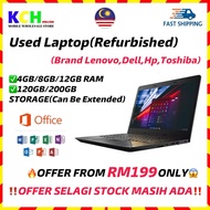 💻Laptop Lenovo ThinkPad,Hp,Toshiba,Dell,Fujitsu,Asus Intel i5,i3 Refurbished For Student,Office,Kerja Word,Chromebook