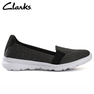 Clarks_Womens Casual Step AllenaAir รองเท้าผ้าใบแบบสวมสีดำ