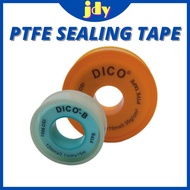 Dico PTFE Sealing Tape Hose Tape Pipe Tape Plumbing Pipe Tape Thread Sealing Tape 12mmx0.1mm 19mmx0.
