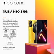 NUBIA Neo 3 5G (256GB+20GB RAM) | 6.7" 120Hz Gaming Display | Unisoc T820 5G | 33W Fast Charge | Dua