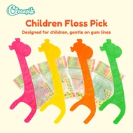 CleanPik Children Floss Pick Individual Packed 20pcs - Disposable Children Floss Pick