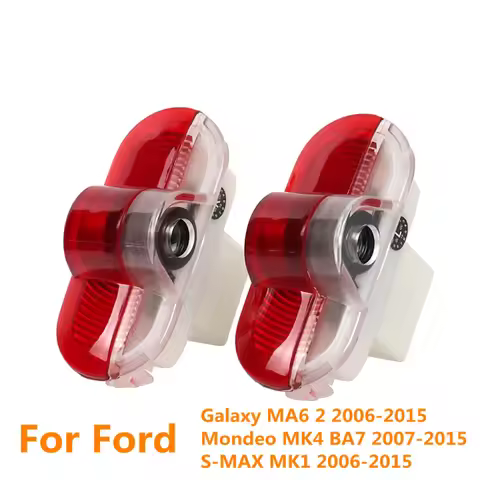 2Pcs For Ford Mondeo 4 MK4 7 BA7 Galaxy MA6 2 S-MAX MK1 LED Car Door Welcome Light Bulbs Ghost Shado