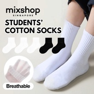 mixshop Student Socks, Children Cotton socks, White Socks, Black Socks, Bone-free socks