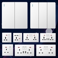 switch Socket with USB Fast Charging Power Socket Large panel Light switch