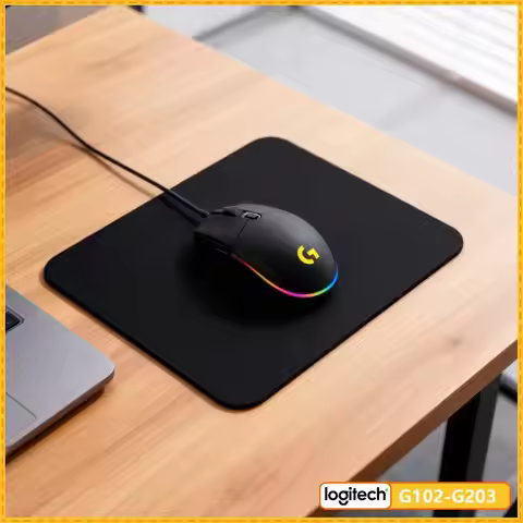 Logitech G203 Prodigy Wired Gaming Mouse 200-8000 DPI RGB Lighting 6 Buttons On-Board Memory 1ms Res