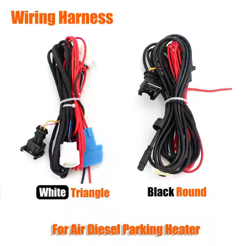 12V / 24V Air Diesel Heater Wiring Harness Loom Power Supply Cable Adapter Round / Triangel For Eber