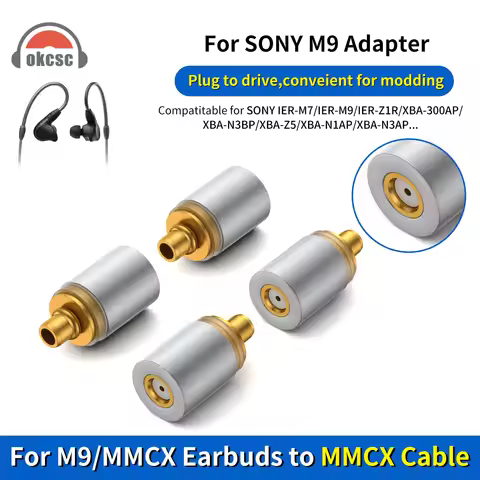 OKCSC Earbuts Connecter 0.78 2 Pin Female to SONY Male Earphone Adater for SONY IER-M7/IER-M9/IER-Z1