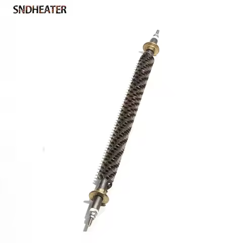 SNDHEATER Straight Type Air Fin Heating Pipe 304SS M5 Copper Finned Heater 220V 200W/300W/400W/500W/