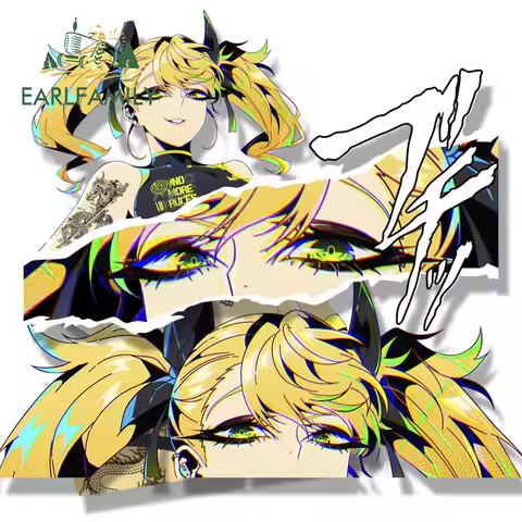 EARLFAMILY Gyaru Shinomiya Kikoru Fanart Car Sticker Bikini Tattoo Girl NSFW Chibi Big Head Waifu De