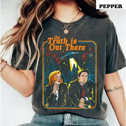 My "X-Files" T-shirt, "X-Files" Shirt, "The Truth Is There" Shirt, Summer New Unisex Casual Fashion 