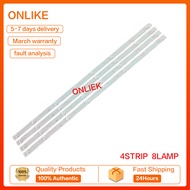 4STRIP 8LAMP AIWA JH43DT700S 43M7J ZN-43JA08C-4 90223 V2.0-0H TV BACKLIGHT STRIP