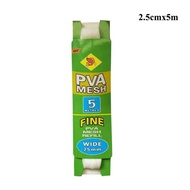 PVA Fishing Mesh 5M 25mm Narrow Fishing Network Water Soluble Mesh White Refill Stocking Bait Bag Pr