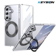 KEYSION เคสขาตั้งห่วงแม่เหล็กหมุนได้360 ° สำหรับ Samsung Galaxy Z Fold 7 5G ฝาปิดมีที่ป้องกันจอภาพโท