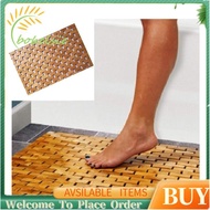 Teak Wood Bath Mat Feet Shower Floor Natural Bamboo Non Slip Large 50x70cm