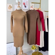 98 cm 3-inch collar wool dress made in qc in all colors to flatter your figure