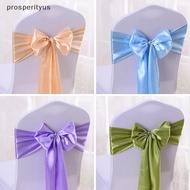[Prs] Colourful Satin Sash Wedding High Quality Chair Bow For Chair Covers Sash Birthday Party Hotel