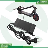 CHARGER BATERAI LITHIUM ION 36V DC SKUTER OTOPED LISTRIK 8.5INCH M365- bicycle storeku