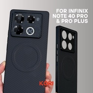 Case INFINIX NOTE 40 PRO 4G 5G 40 PRO PLUS 5G Soft Case Carbon Fiber Pattern Magnetic Wireless Charg