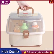 【Available】Baby Feeding Bottle Drying Rack Newborn Multifunctional Bottle Storage Box Baby Holder Drain and Tableware Cupboards