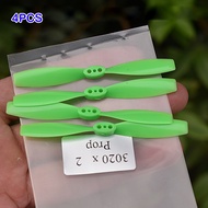 4PCS mini 3020 green blades 2CW 2CCW 3 inches Propeller blade for 1104 brushless motor DIY Mini indo