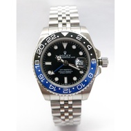 ROLEX OYSTER PERPETUAL GMT-MASTER II BLACK BLUE CERAMIC BEZEL JUBILEE FULL STAINLESS STEEL (40mm)
