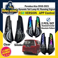 Perodua Alza 2010-2021 Dynamic LED Light Bar Tail Lamp with Signal Running RGB Version- CLEAR/SMOKE