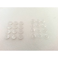 PUTIH 1cm Shirt Button (White / Transparent)
