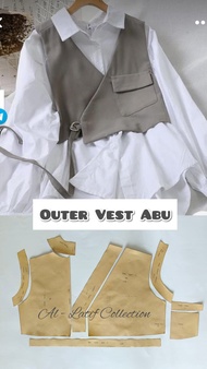 Pola Jiplak / Pola Instan OUTER VEST ABU