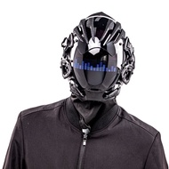 Cyberpunk Black Mask Led Luminous Full Face Cover Bluetooth Controllable for Cosplay and Comic Show