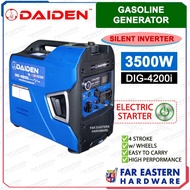 DAIDEN Gasoline Generator Silent Inverter Genset w/ Wheels Manual & Electric Starter 3500W DIG-4200i