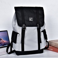 ผ้าไนลอนกระเป๋าเป้สะพายหลังผู้ชาย Street สไตล์อินเทรนด์ขนาดใหญ่ความจุเสื้อผ้าทํางานกีฬากระเป๋าสะพายค