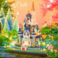 LP-8 💎QQ Compatible with Lego Disney Princess Castle Micro Particle Building Blocks Adult Difficult Large Assembled Toy