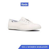KEDS รองเท้าผ้าใบหนัง แบบสวม รุ่น CHILLAX LEATHER สีขาว ( WH65518 )