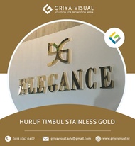 HURUF TIMBUL STAINLESS GOLD ( ELEGANCE )