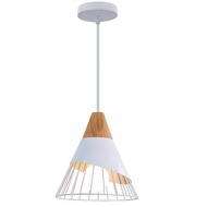 【Hot ticket】 Nordic Macaron Led E27 Wood Pendant Lamp Vintage Industrial Modern Hanging Lighting Liv