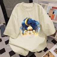 【220G 100%Cotton】SISI VIRAL Baju Raya Wanita | T-Shirt Cotton Tebal & Selesa | Lengan Pendek Muslima