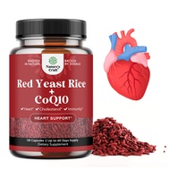 Red Yeast Rice with CoQ10 Supplement - Red Yeast Rice 1200 mg. CoQ10 100 mg Capsule Per Serving – He