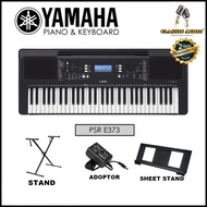 YAMAHA Keyboard PSR-E373  DIGITAL KEYBOARD W/ ORIGINAL YAMAHA POWER SUPPLY ADAPTOR - (2-Year-OFFICIA