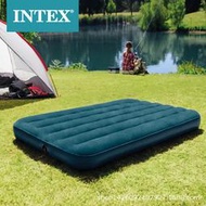 INTEX64732豪華條紋植絨單人加大充氣床墊氣墊床帳篷野營