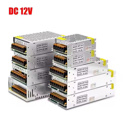 Dc 12V 2A 5A 10A 15A 20A 25A 30A Led Lighting Driver Switching Power Supply Transformers 220V To 12V