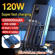 【SG Stock】120W Super Fast Charging Powerbank 100000mAh Power Bank Qc3.0 Charger Support Portable Cha