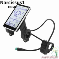 NARCISSUS Electric Bike LCD Meter, ABS 24V 36V 48V 60V Electric Bicycle LCD Display, Durable Waterpr