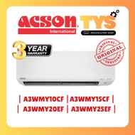[💯ORIGINAL] Acson Inverter R32 Air-Conditioners 1.0hp/1.5hp / 2.0hp/2.5hp (4star) (A3WMY_CF/EF)