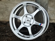 New Car Sport Rim Thailand SSR TYPE-C Wheels 15x6.5J 4x100 ET40 Hyper Silver - READY STOCK
