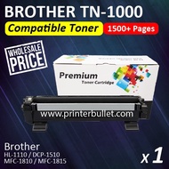 Brother TN1000 / TN-1000 High Quality Compatible Toner Cartridge