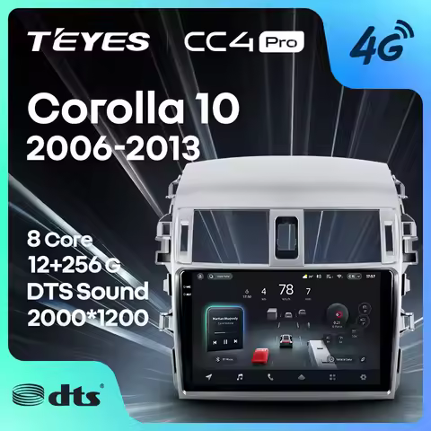 TEYES CC4 PRO For Toyota Corolla 10 E140 E150 2006 - 2013 CarPlay Android Auto 2DIN Autoradio Car pl
