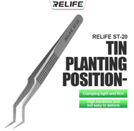 Relife แหนบวางตำแหน่ง ST-20มีความแม่นยำสูงคีมฟลายไลน์แข็งมากสำหรับการบัดกรีและชิป IC การซ่อมแซมขนาดเ