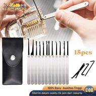 - 15Pcs Lock Pick Locksmith Tools