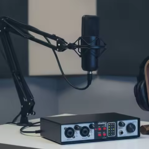 USB Audio Interface Compact Audio Interface with Type-C USB Mixing Console Low-Noise Mixer Professio